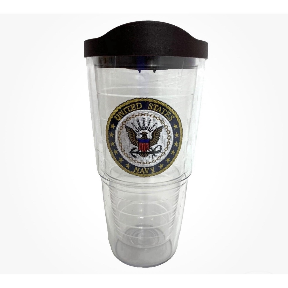 TERVIS TUMBLER UNITED STATES NAVY Patch 24 Oz With Lid Travel Insulated